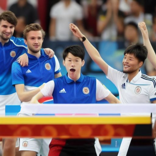 乒乓球比赛：德国队击败中国队夺得世界杯